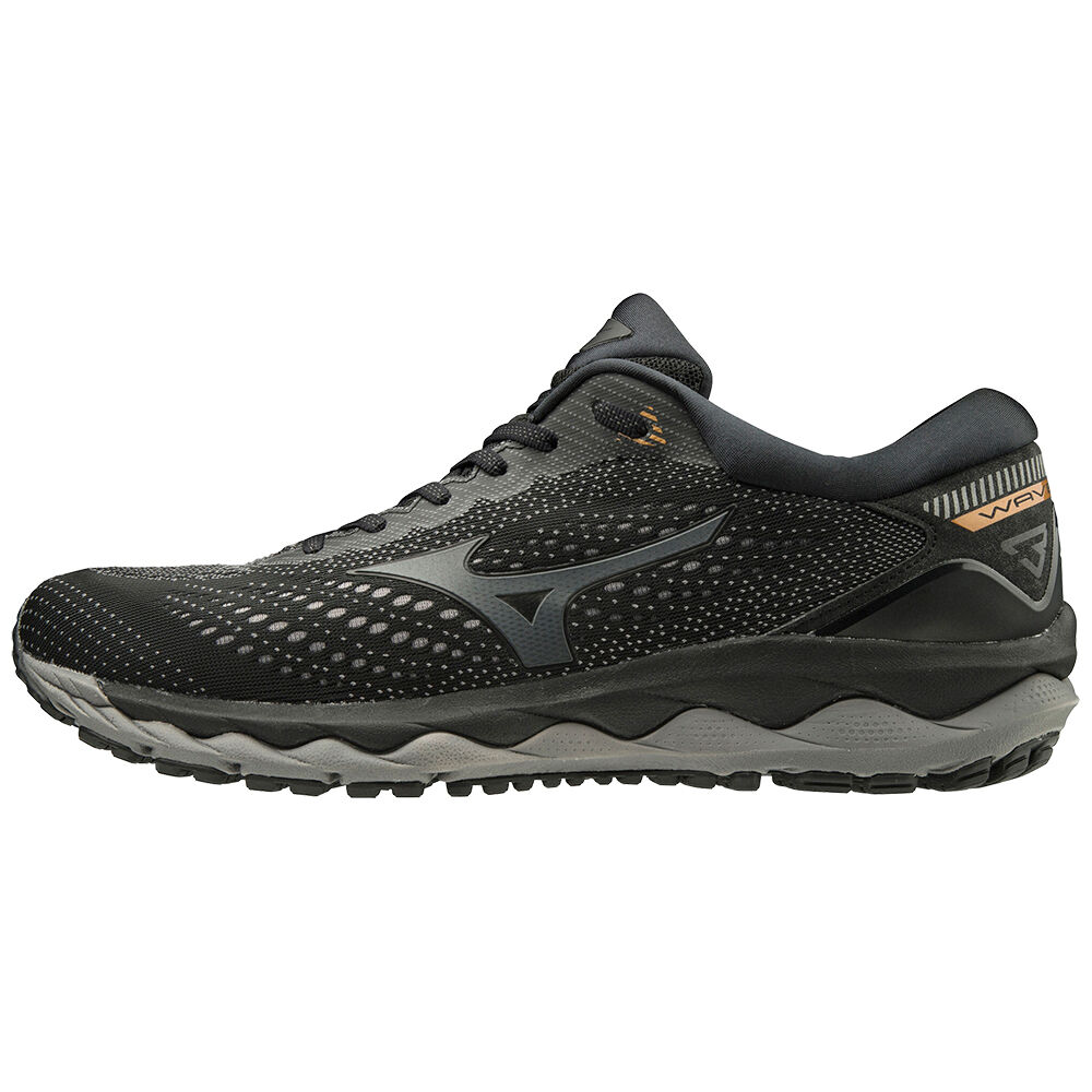 Mizuno WAVE SKY 3 - Erkek Koşu Ayakkabısı - Siyah/Gri Türkiye (CJFEQM-463)